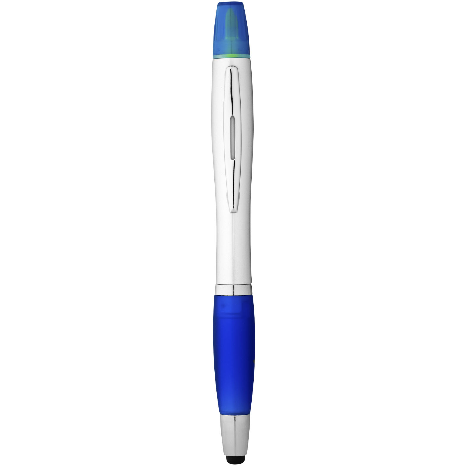 Nash Stylus Kugelschreiber und Marker (schwarze Mine) silber, royalblau