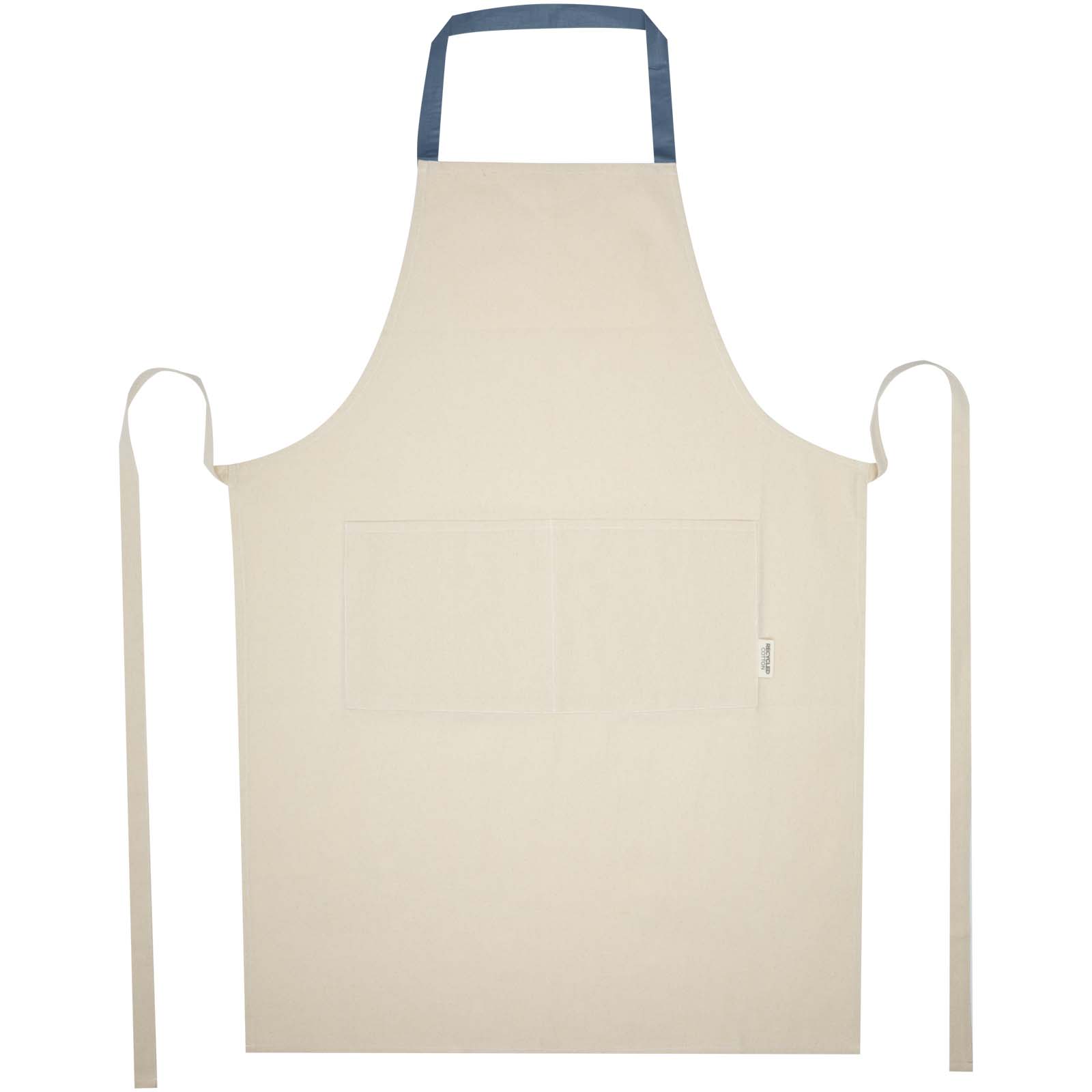 Nia 200 g/m² Schürze aus recycelter Baumwolle eisblau