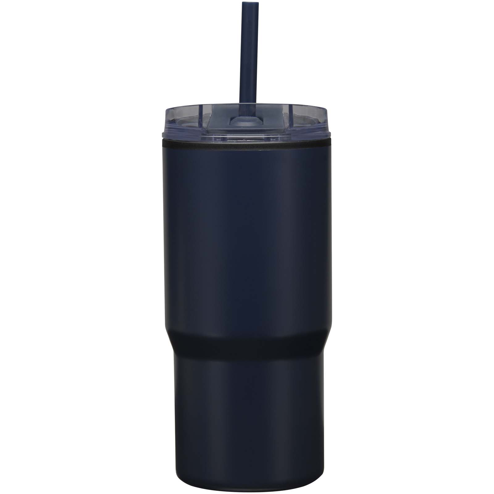 Westin 540 ml RCS Becher aus recyceltem Material, doppelwandig isoliert, mit Trinkhalm navy