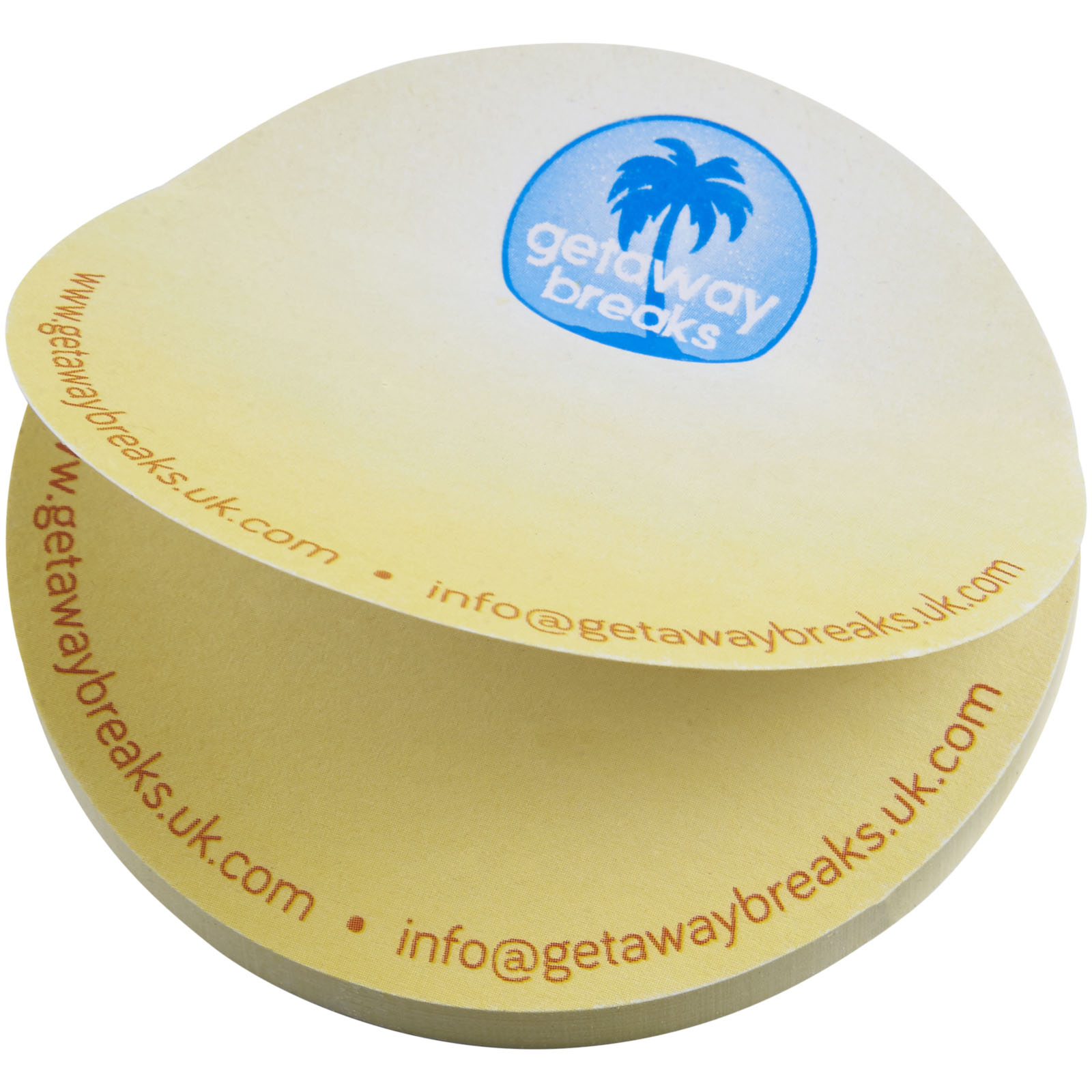 Sticky-Mate® runde recycelte Haftnotizen weiss