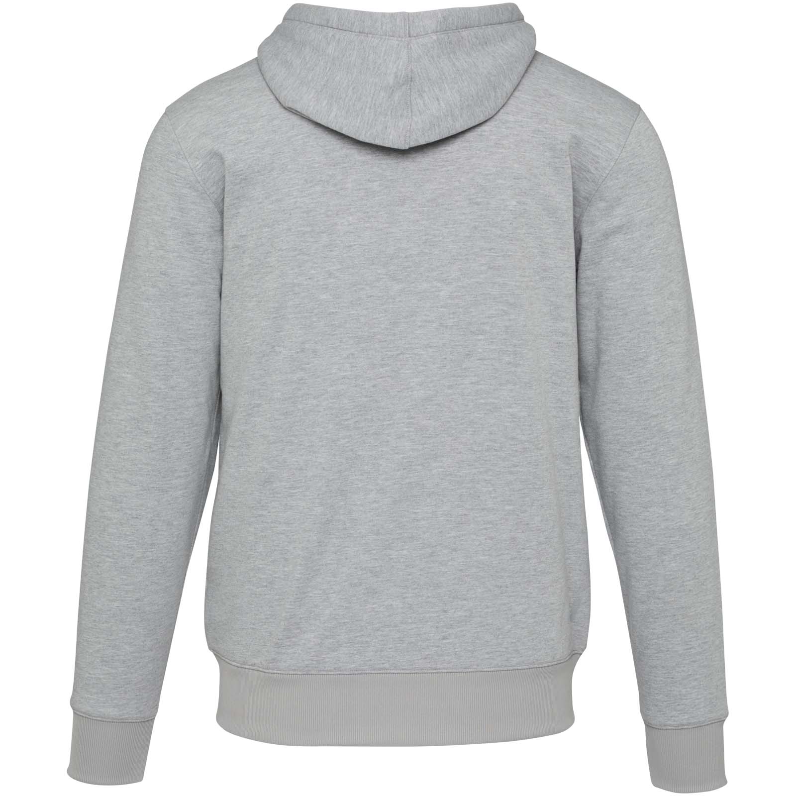 Natron 320 g/m² Sherpa-Kapuzenjacke mit Reißverschluss heather grau