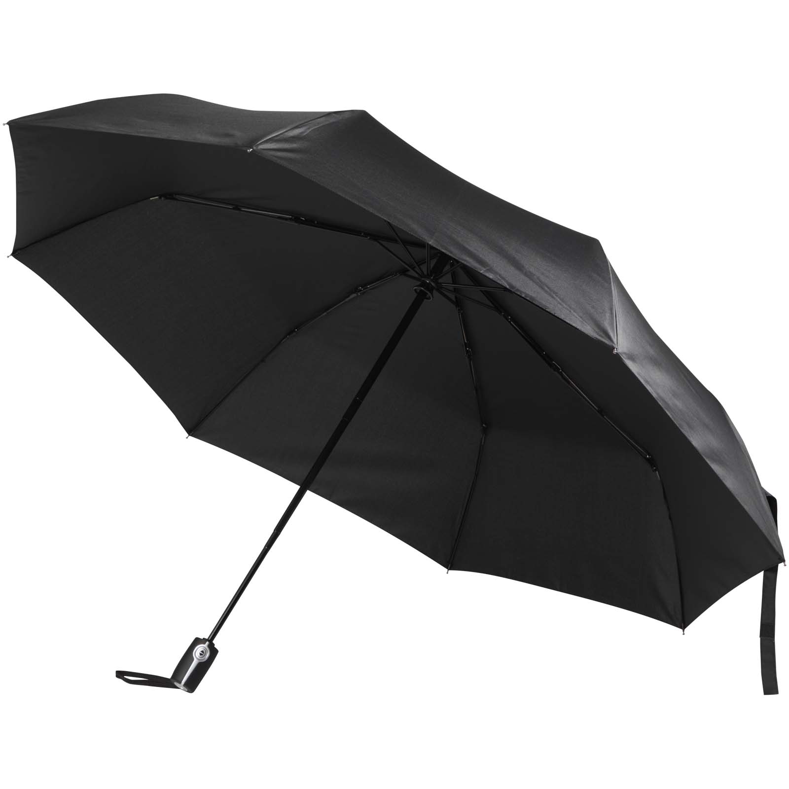 Gale 27" faltbarer RPET-Regenschirm mit automatischer Öffnungs- und Schließfunktion schwarz