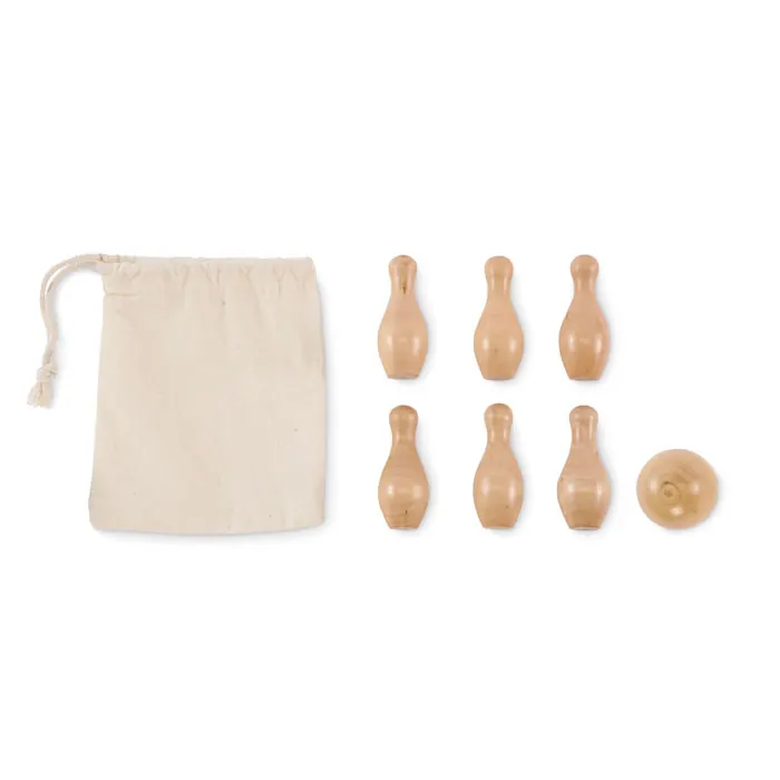 Mini-Bowling-Set Kiefernholz