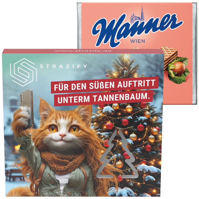 Präsentbox Premium, Wald-Stanzung, Ritter SPORT Alpenmilch Schokolade