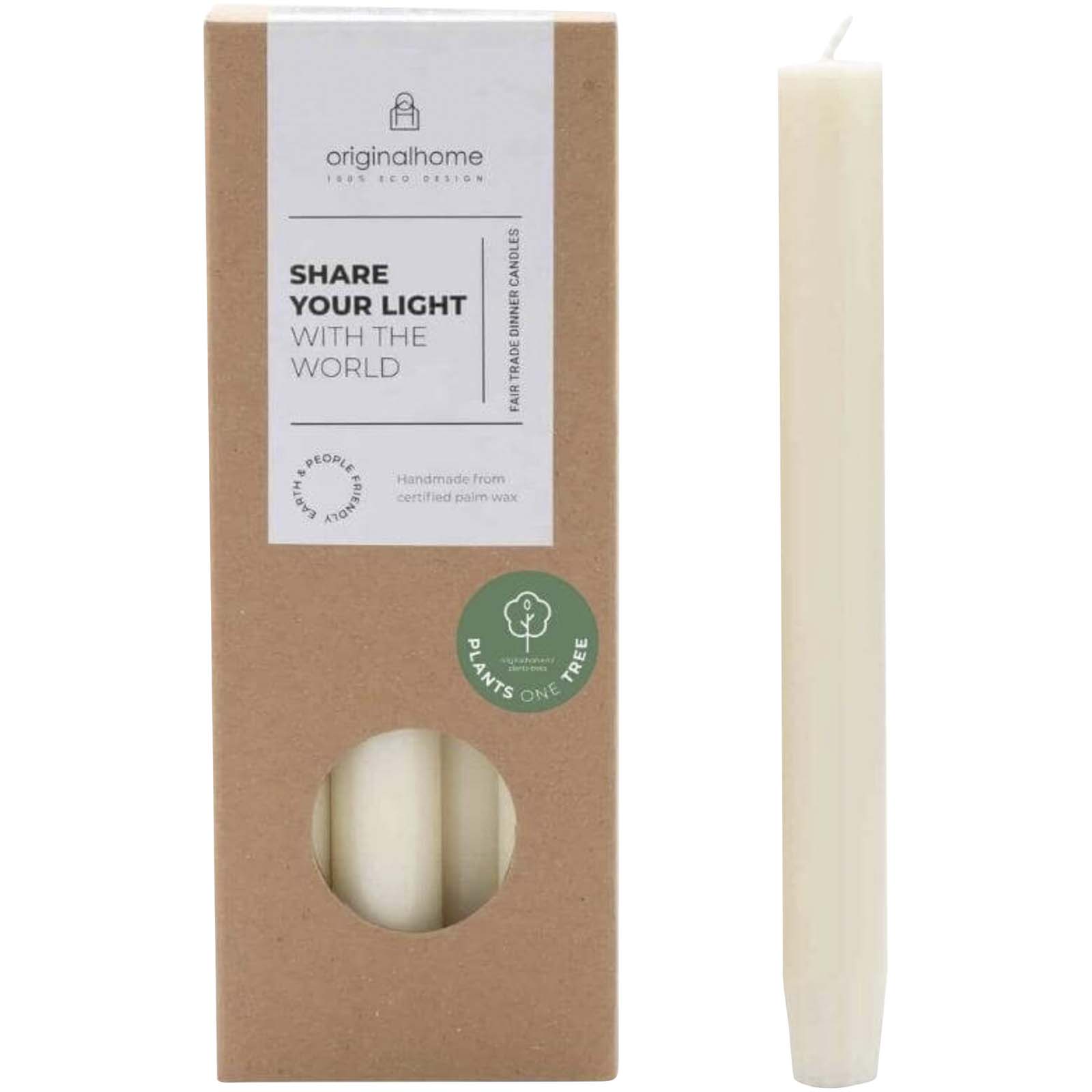 Originalhome Matcha Dinner Kerze offwhite