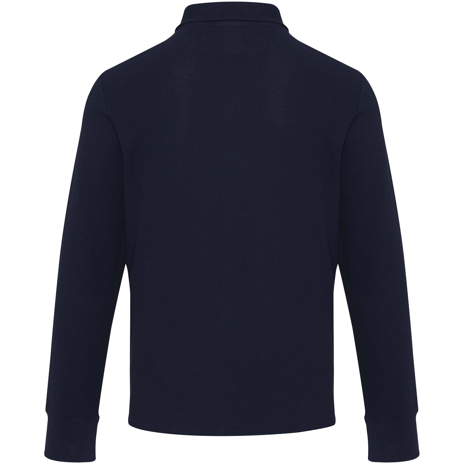 Apollo 245 g/m² Langarm Poloshirt Unisex mit Reißverschluss navy