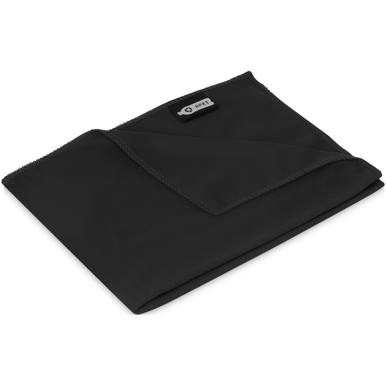 Raquel Sport Kühlhandtuch im Etui aus recyceltem PET Kunststoff 80 x 30 cm schwarz