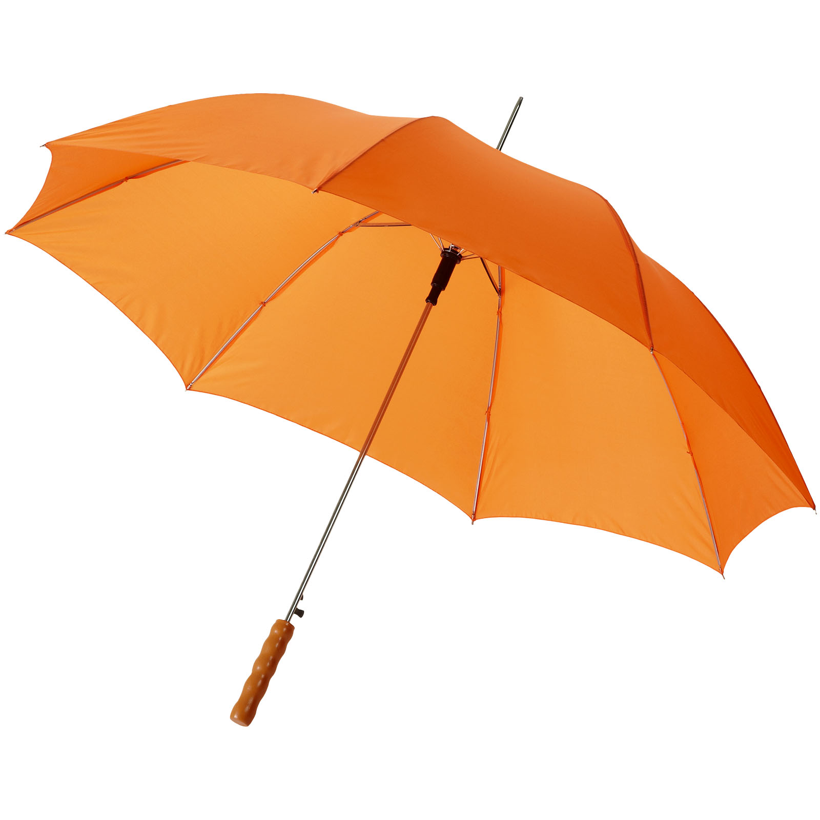 Lisa 23" Automatikregenschirm mit Holzgriff orange