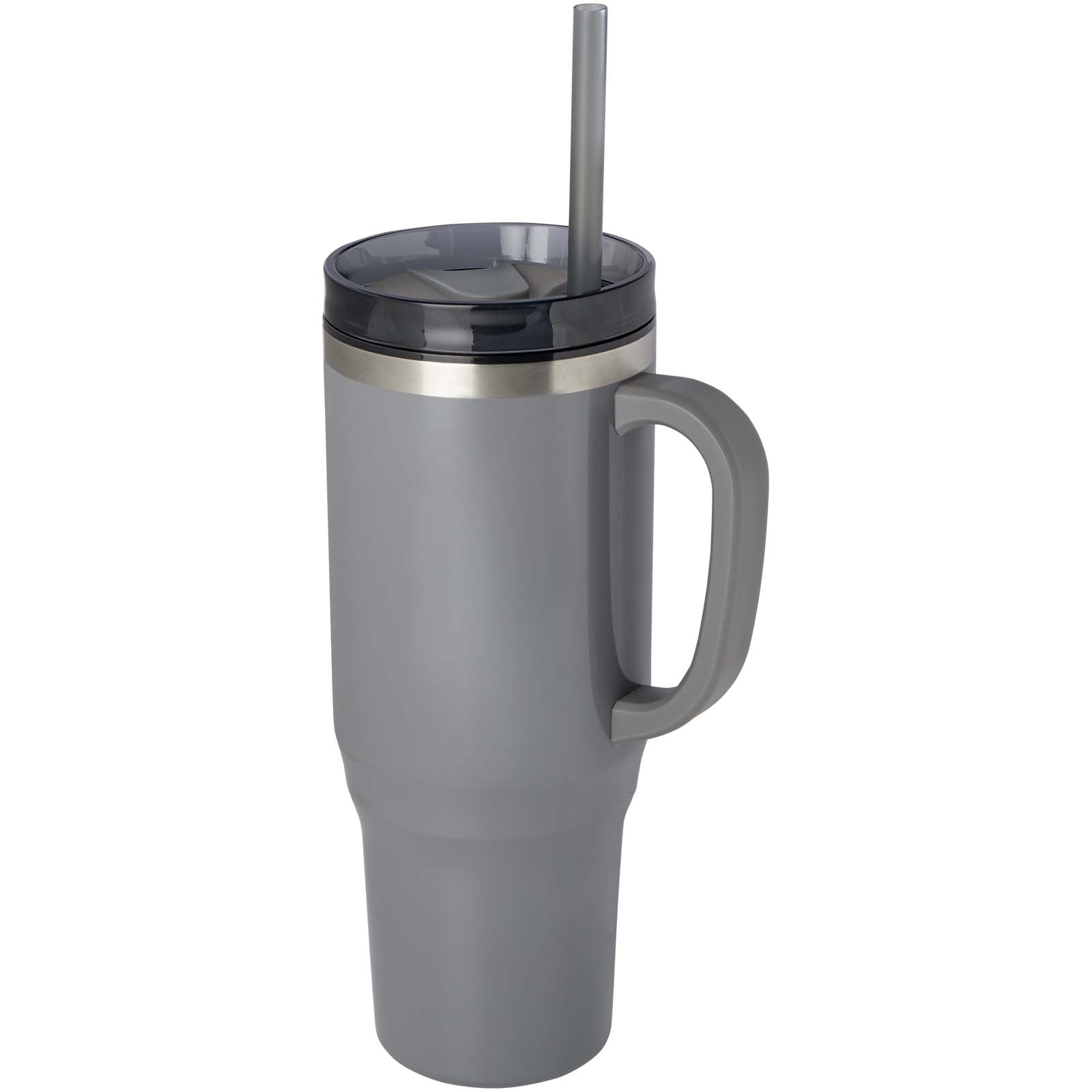 Melbourne 1200 ml RCS-zertifizierter Isolierbecher mit Strohhalm grau