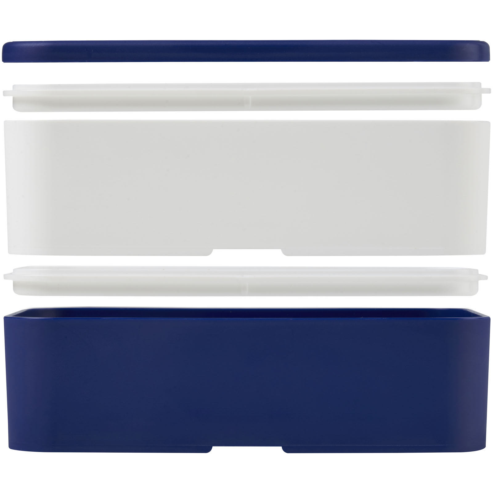 MIYO Doppel-Lunchbox blau, weiss, blau