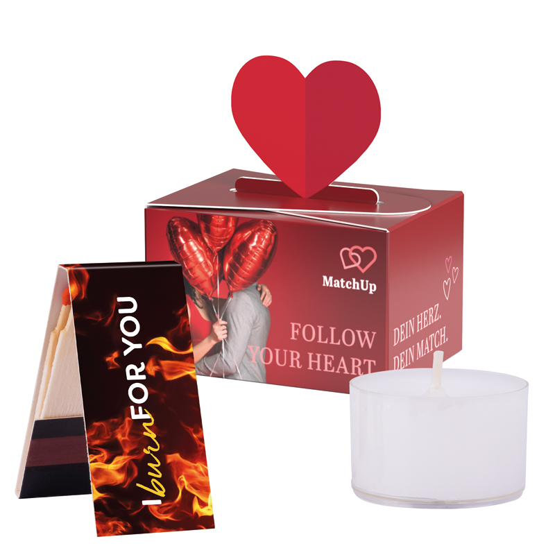 Geschenkbox Mini Herz, Lindt LINDOR Milchkugeln