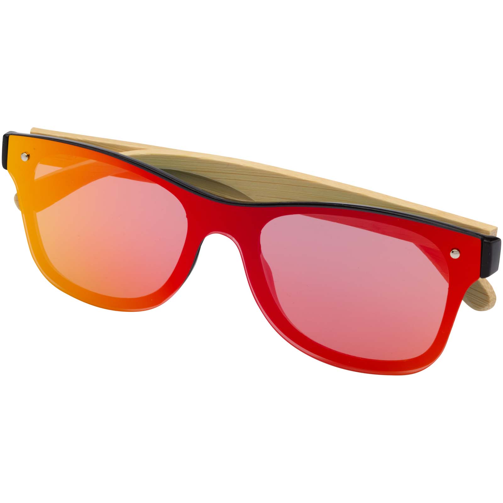 Tan Sonnenbrille mit Bambusbügeln gelb