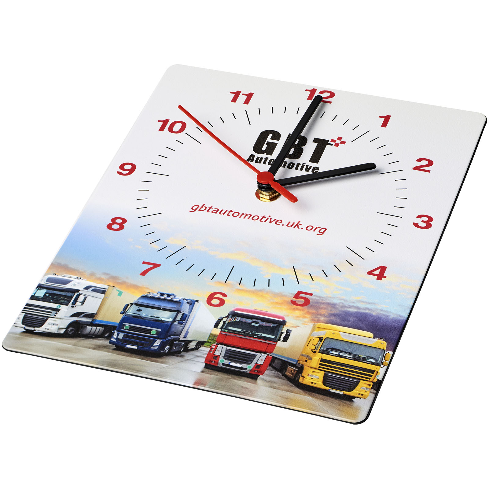 Brite-Clock® rechteckige Wanduhr schwarz