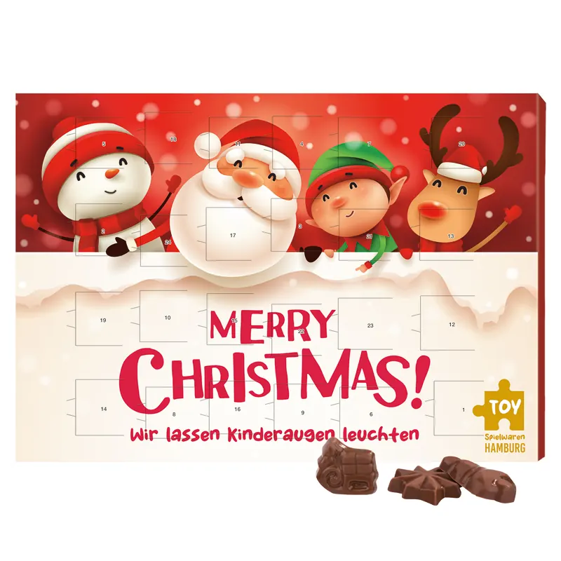 Classic Wand Adventskalender, gefüllt mit Friedel Schokolade