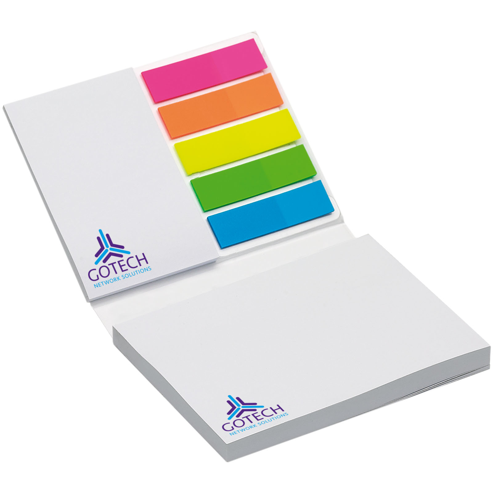 Combi Notiz- und Markierungs-Set mit Softcover weiss