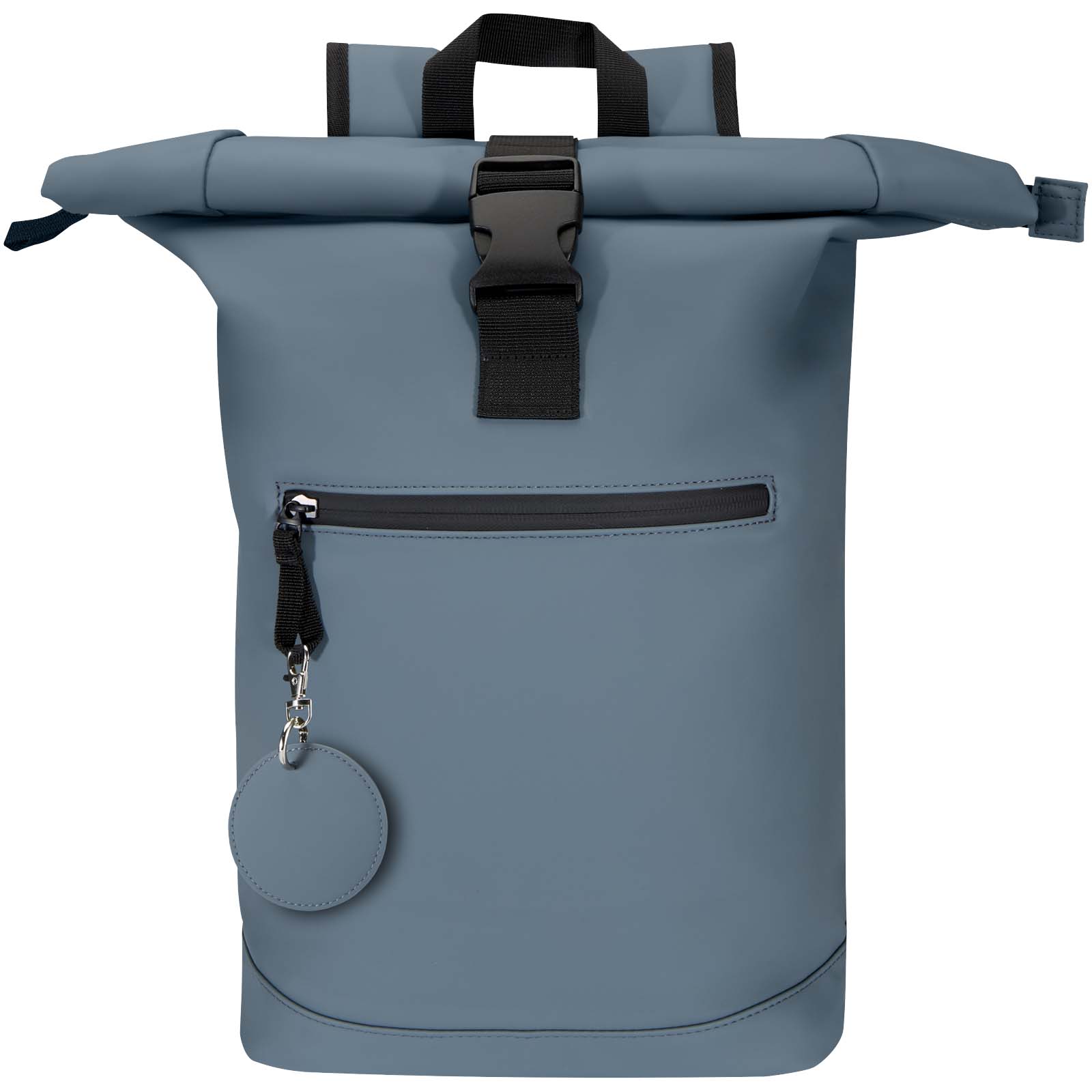 Resi Plus GRS recycelter runder Charm Schlüsselanhänger hale blau