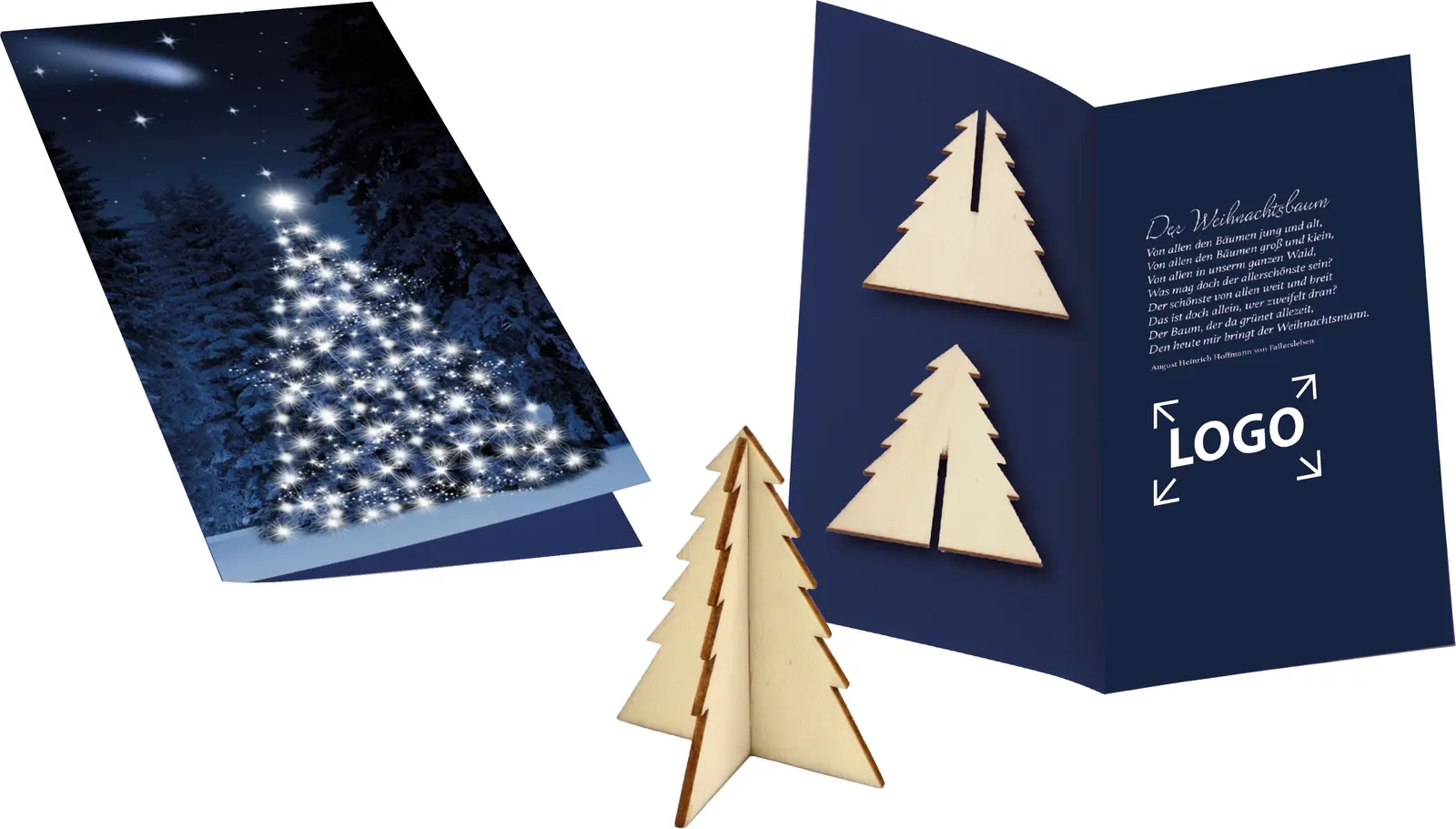 Weihnachtskarte Wintertanne