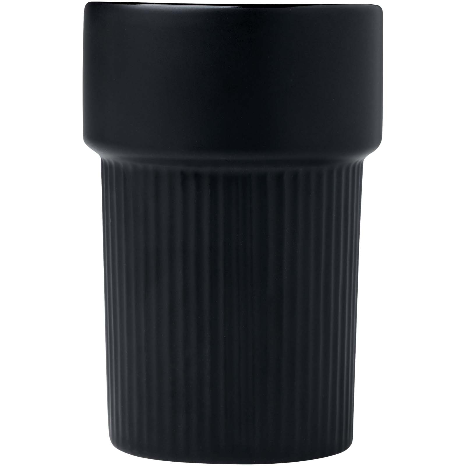 Fika 340 ml Becher mit Bambushülle schwarz