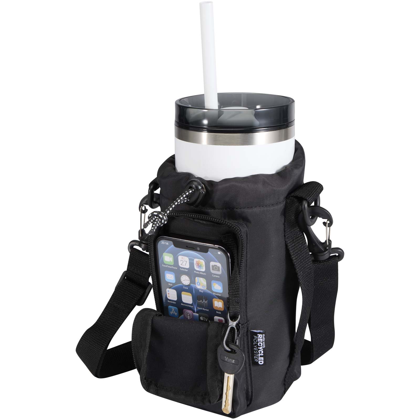 Trip Aware™ Recycelte Reisetasche für Flaschen 2 L schwarz