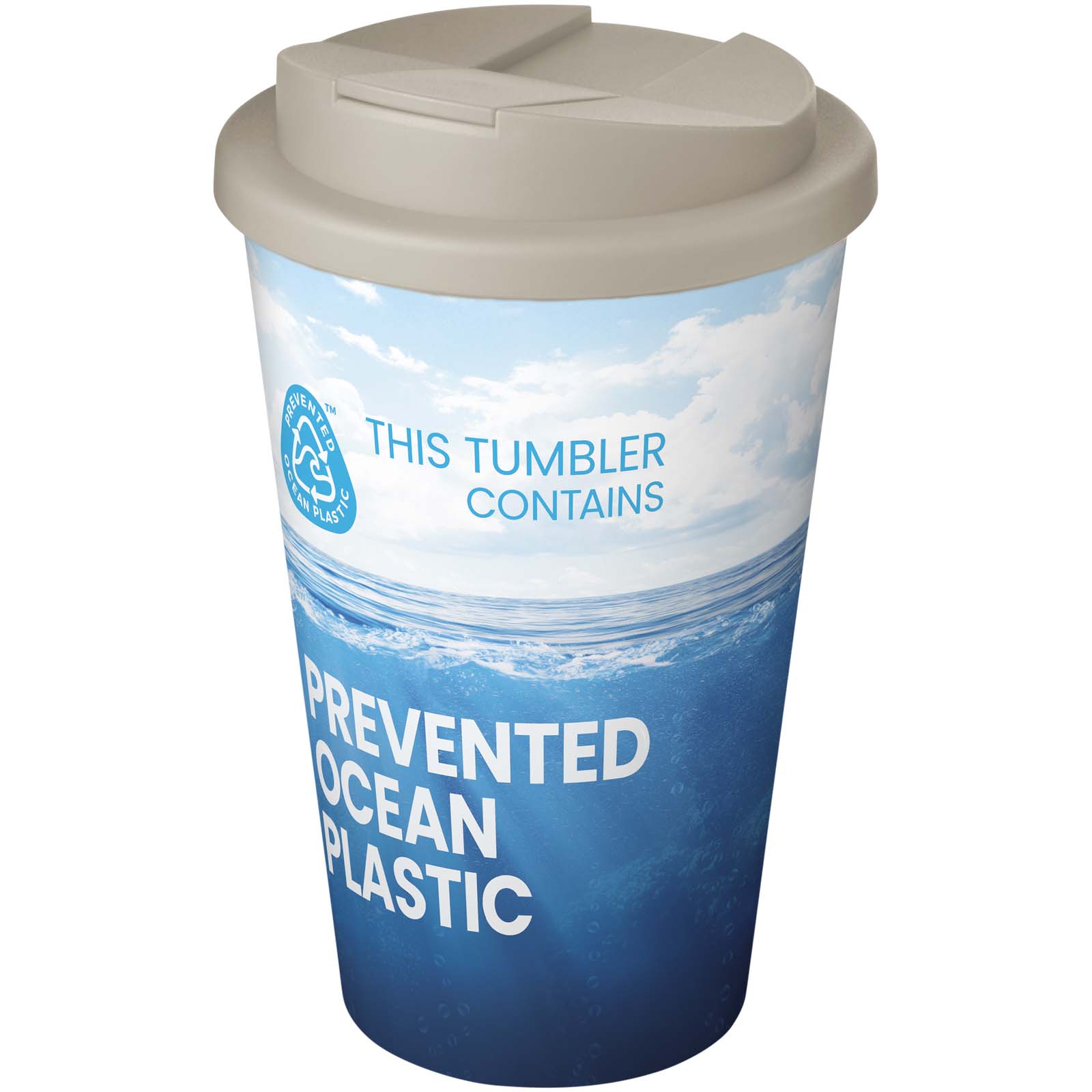 Brite-Americano® POP 350 ml isolierter Trinkbecher mit auslaufsicherem Deckel sandstone