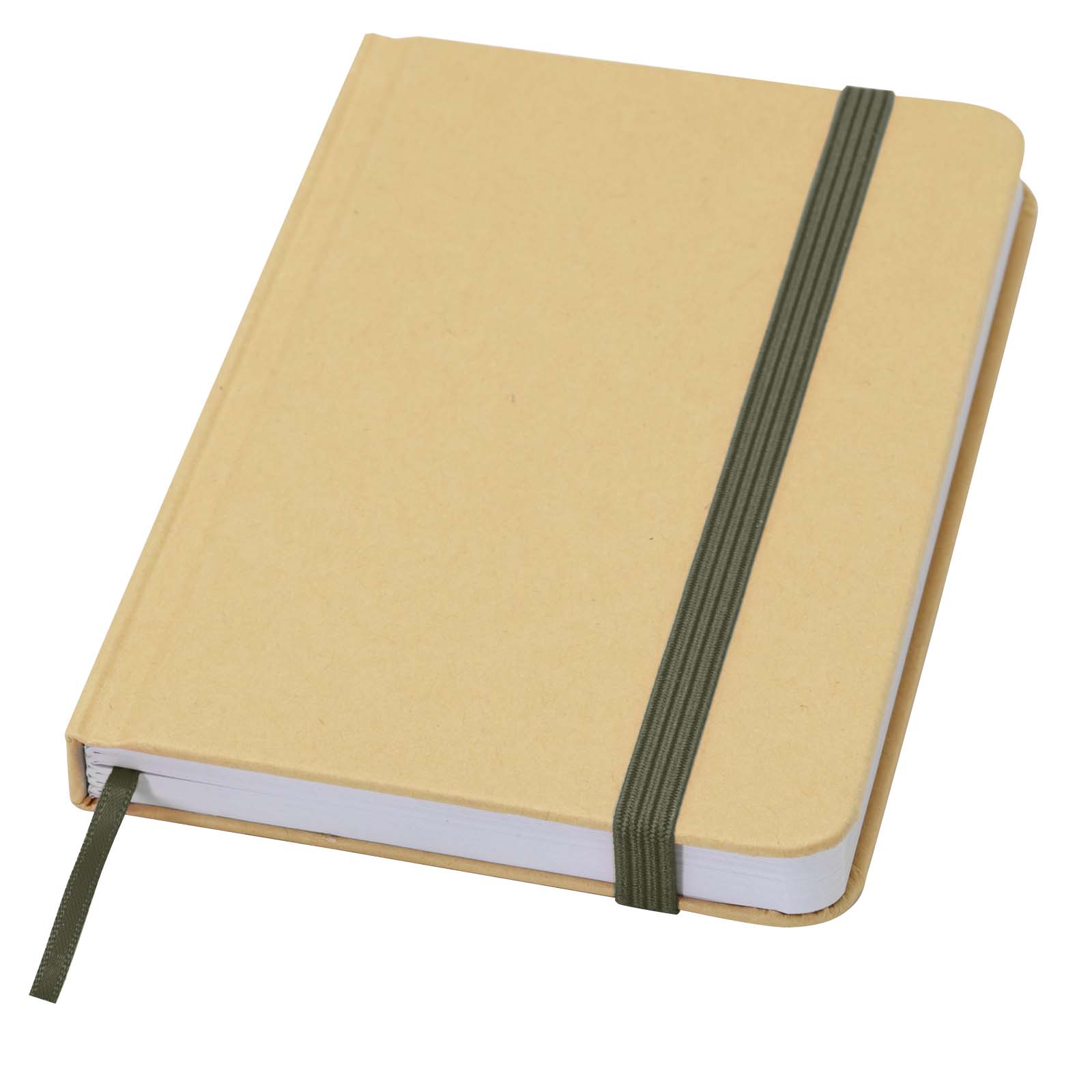 Reed A6 Hardcover Notizbuch, blanko, aus recyceltem Material waldgrün