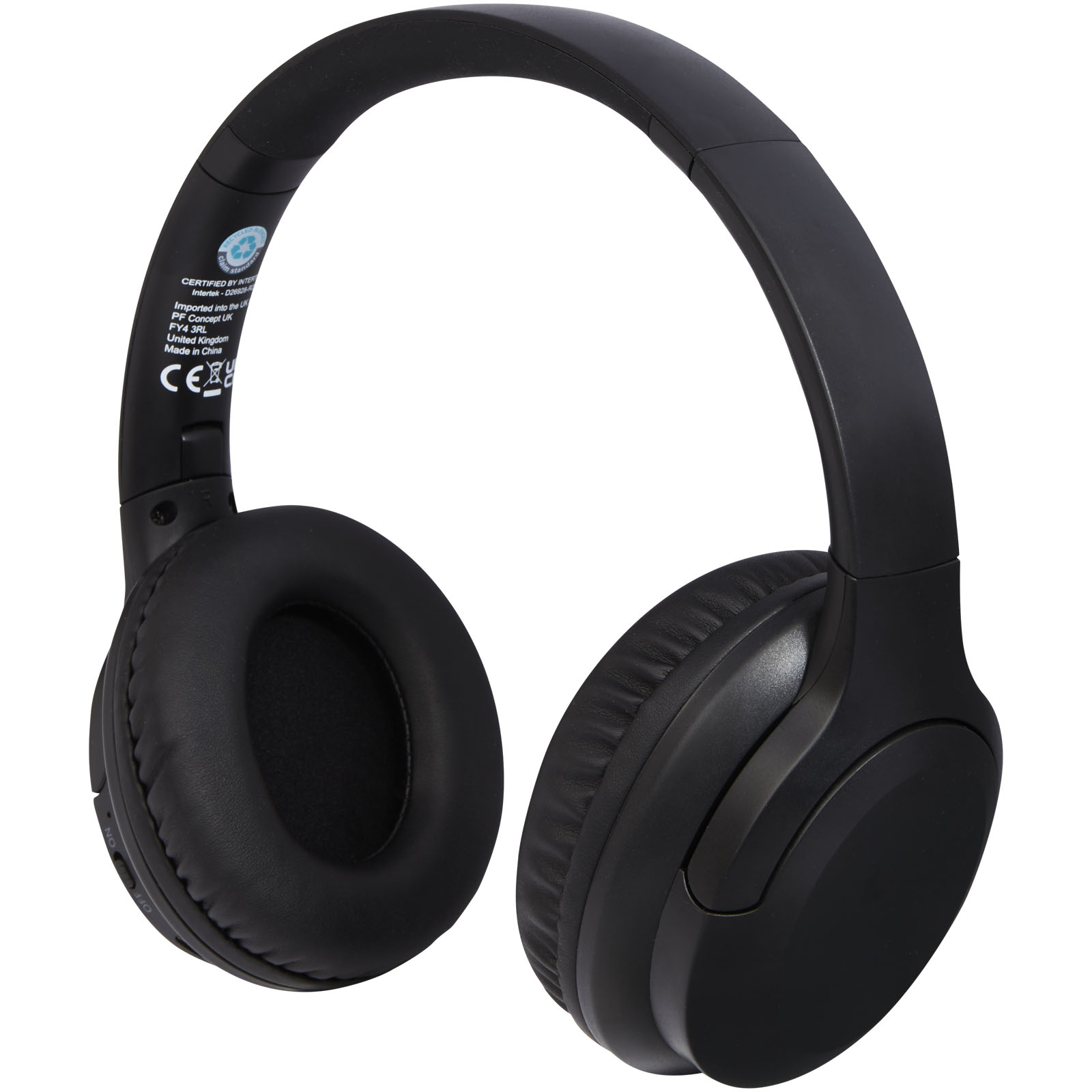Loop Bluetooth®-Kopfhörer aus recyceltem Kunststoff schwarz