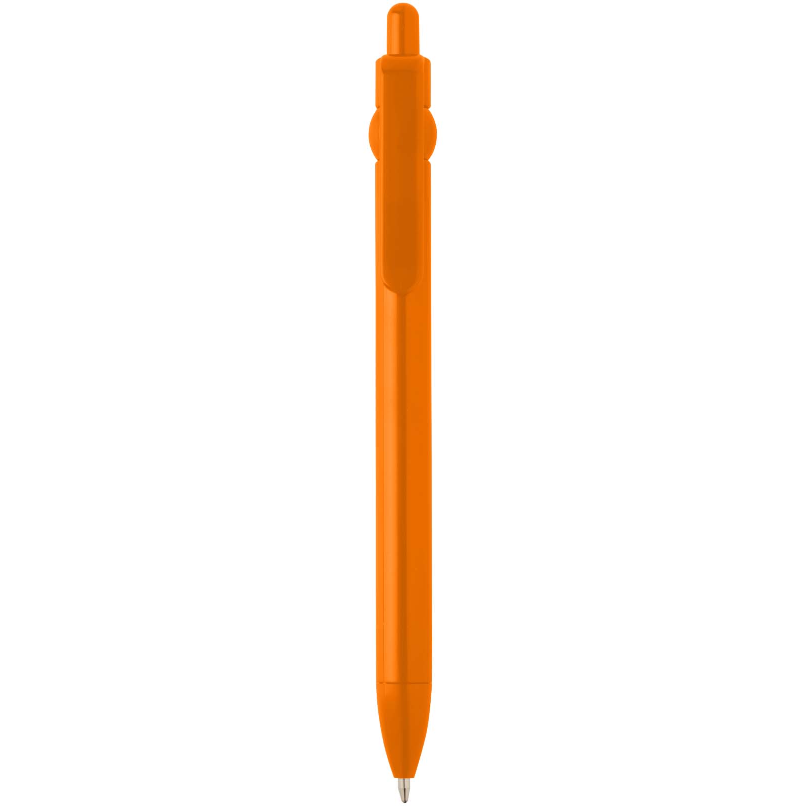 Fidget Kugelschreiber aus recyceltem Kunststoff (schwarze Mine) orange