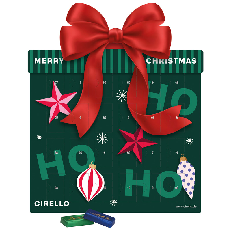 Shape Adventskalender Geschenk, Sarotti Schokoladen-Täfelchen