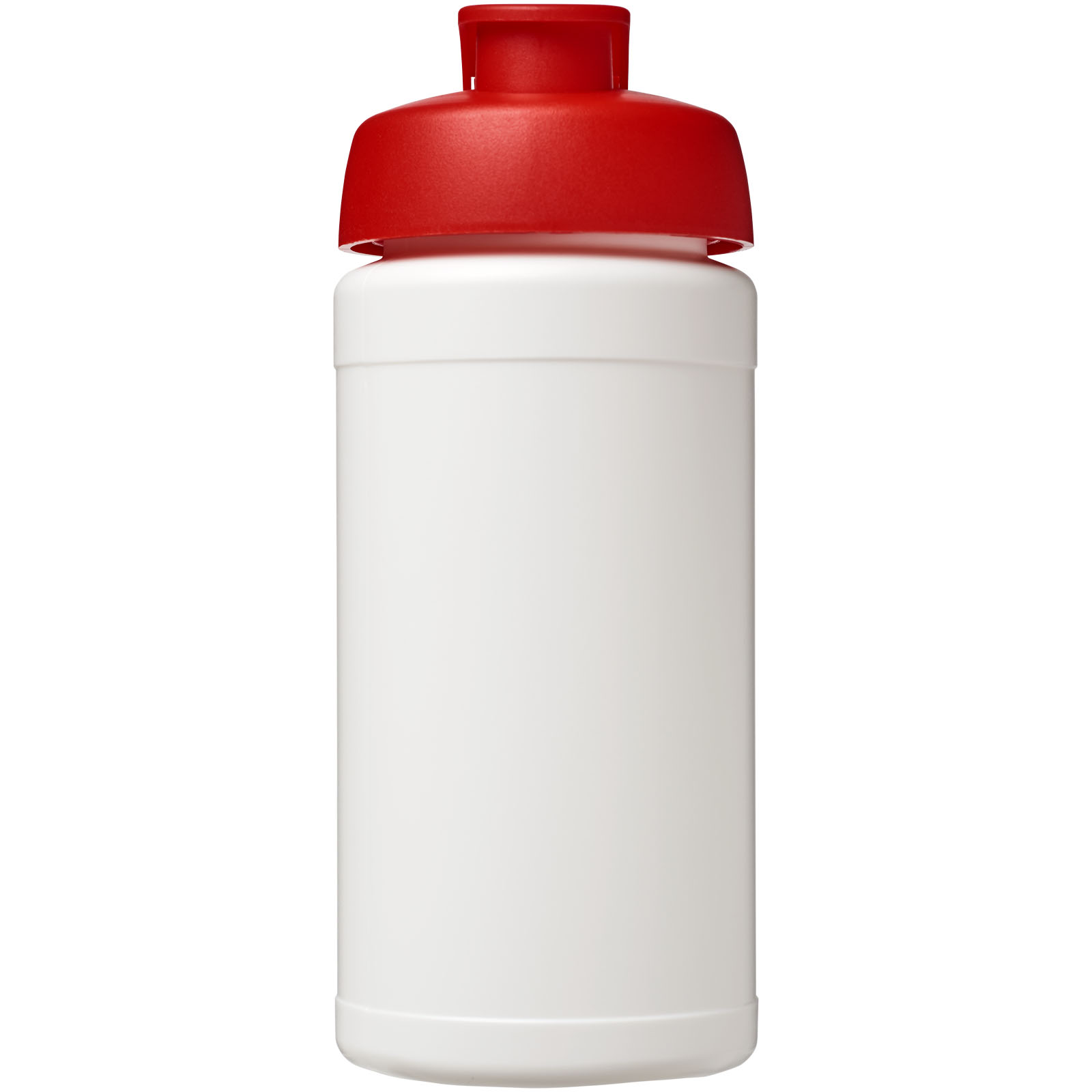 Baseline® Plus 500 ml Sportflasche mit Klappdeckel weiss, rot
