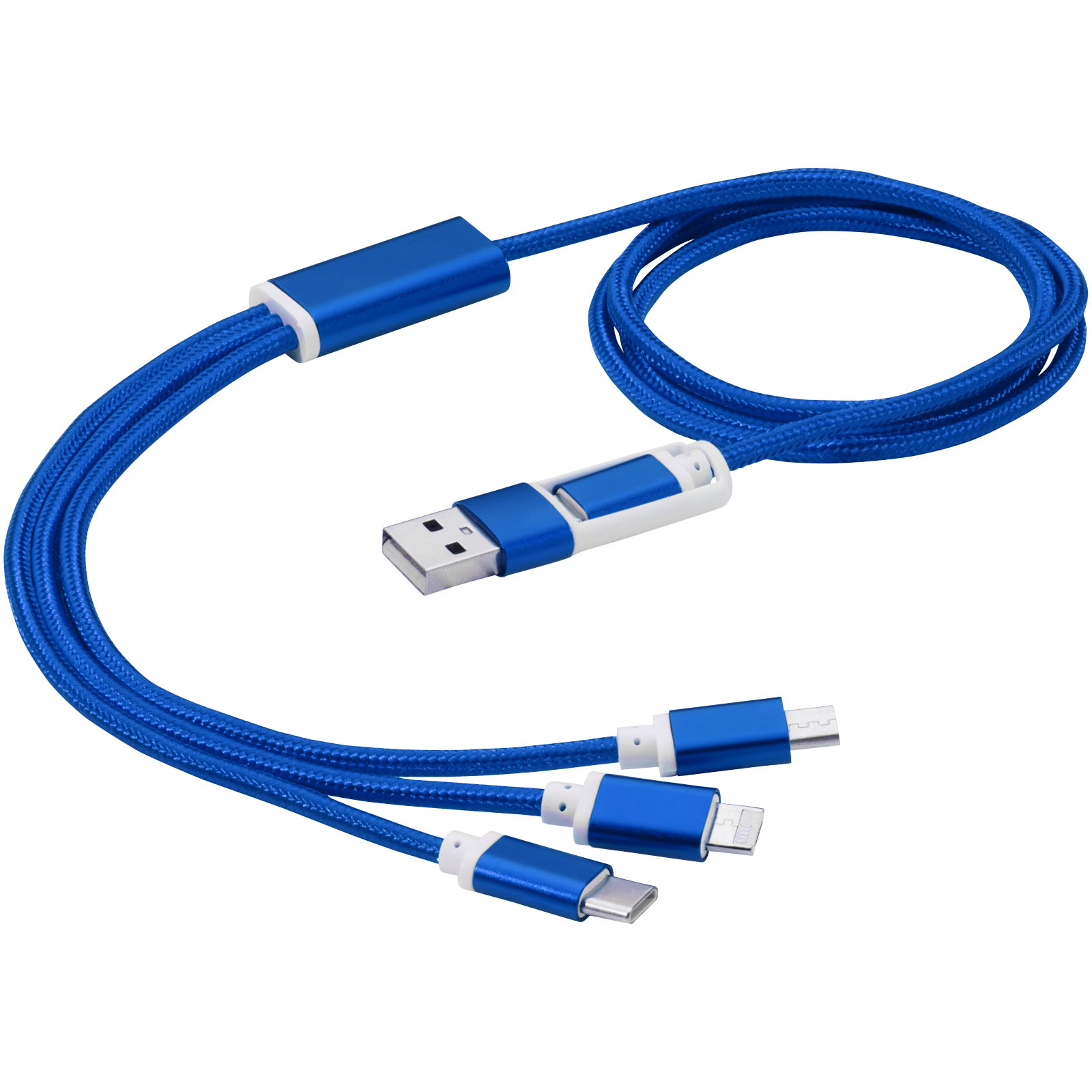 Versatile 5-in-1-Ladekabel royalblau