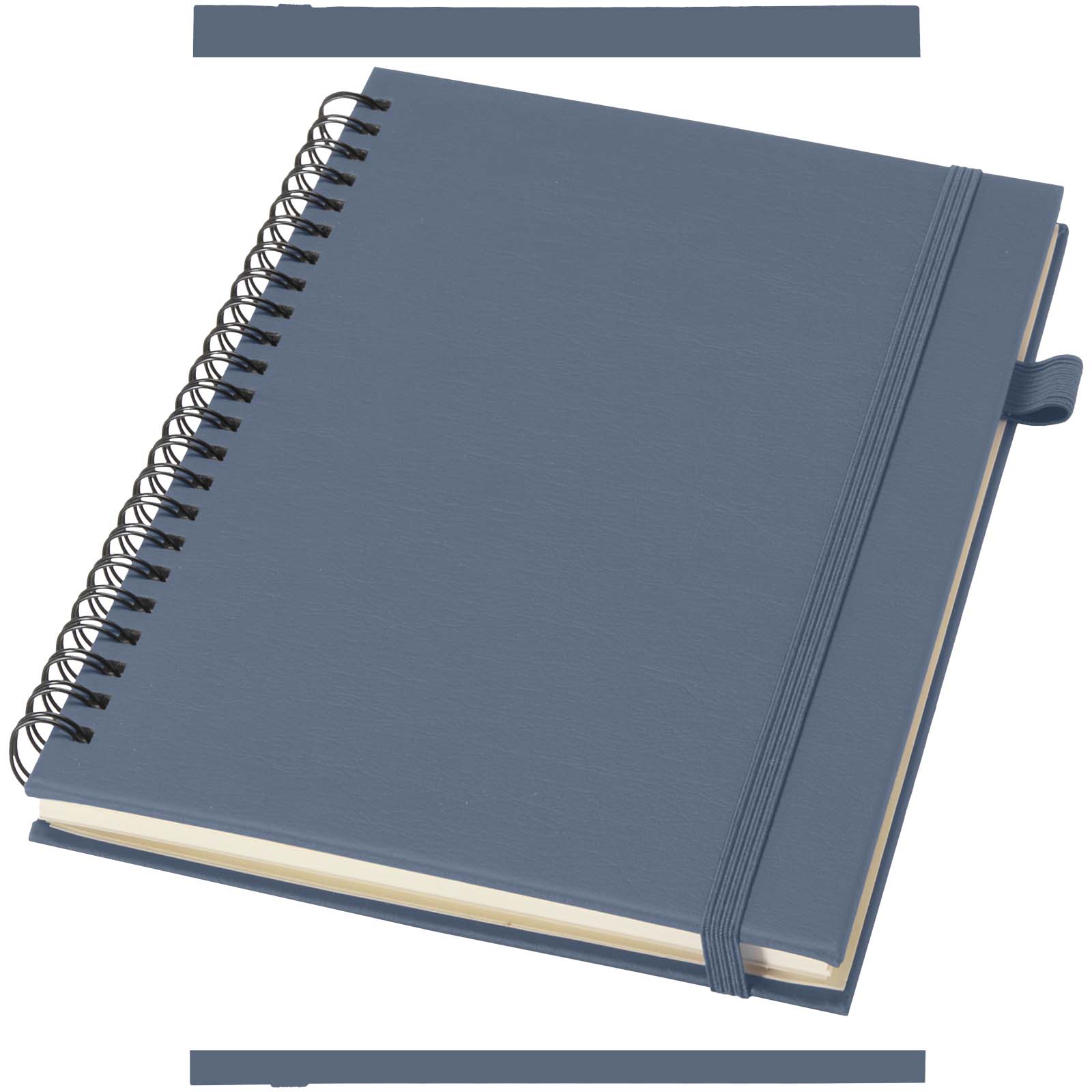 Liss A5 Hardcover Spiralnotizbuch aus recyceltem Kunststoff ozeanblau