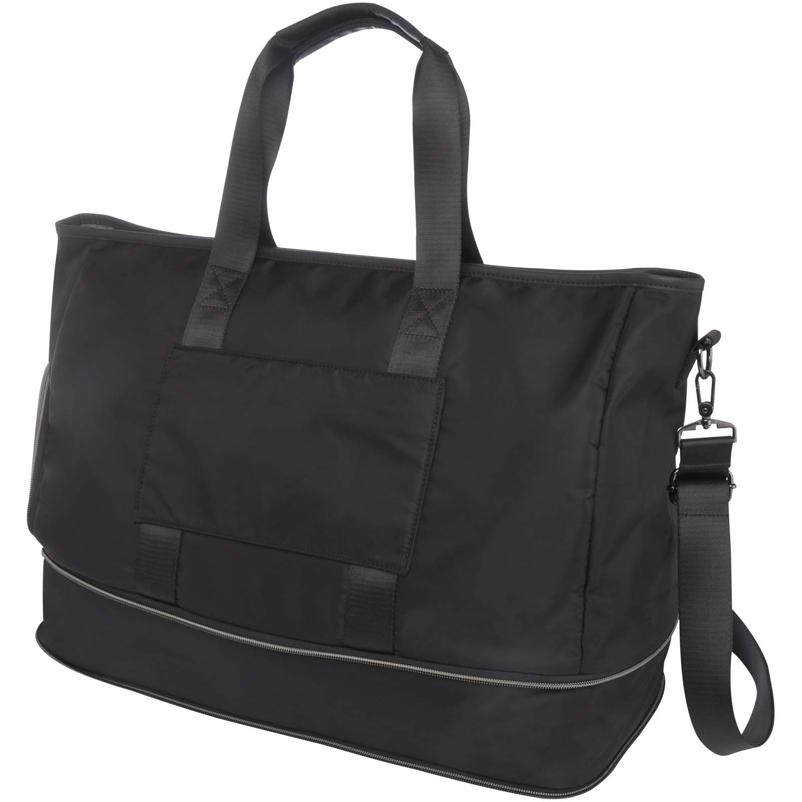 Rhine erweiterbare Reisetasche aus recyceltem Material 35 L schwarz