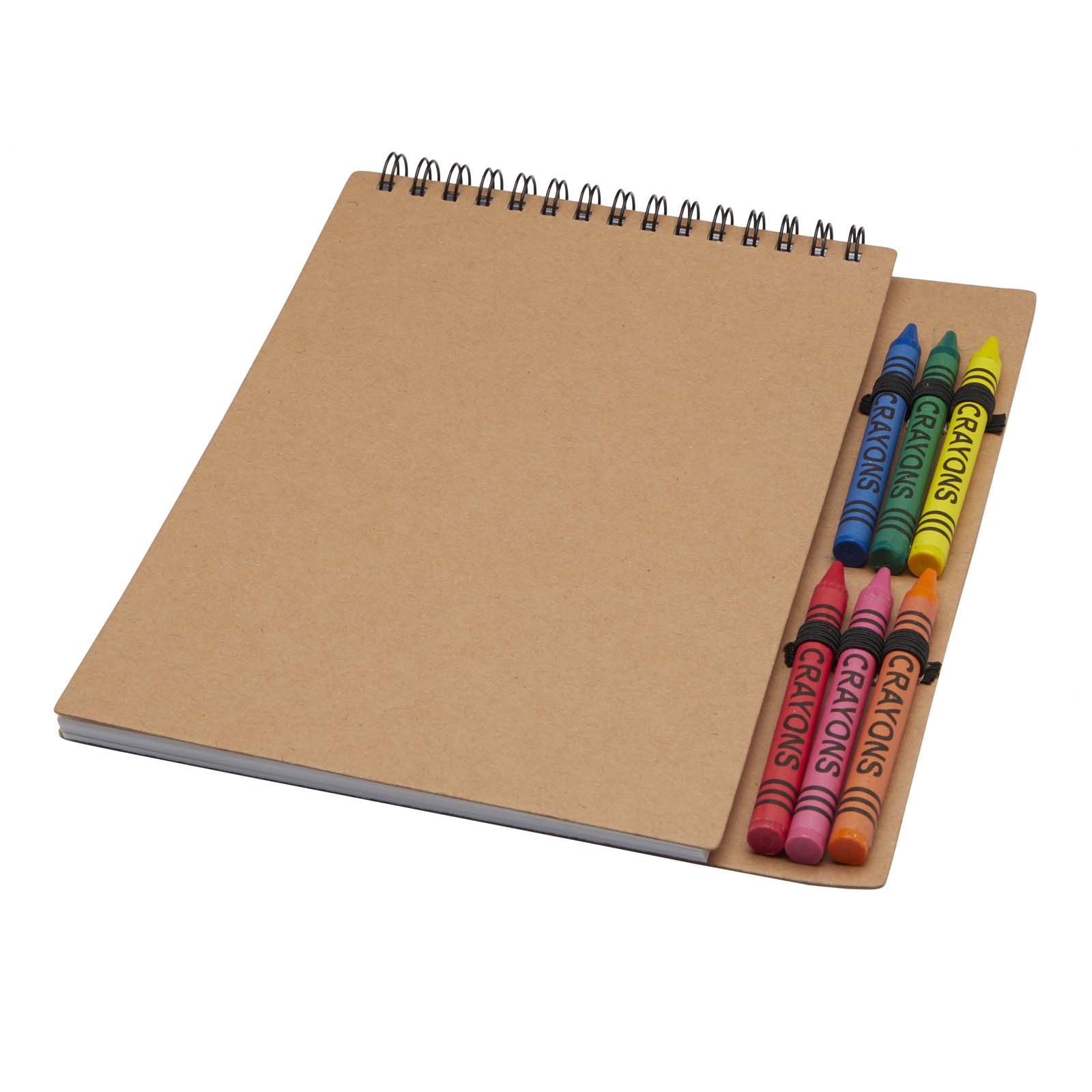 Doodle A5 Softcover Spiralnotizbuch mit Farbstiftset natur