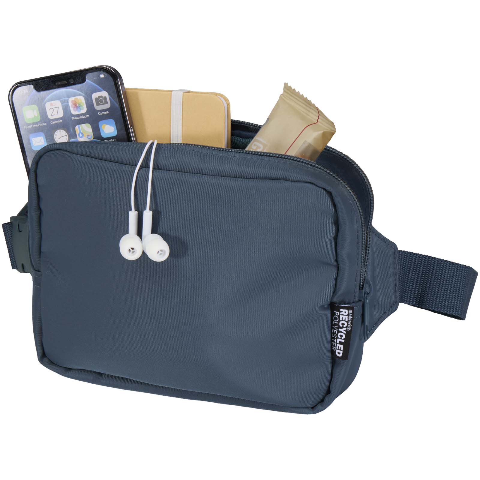 Trip Aware™ Recycelte Reisetasche mit Schultergurt 1 L hale blau
