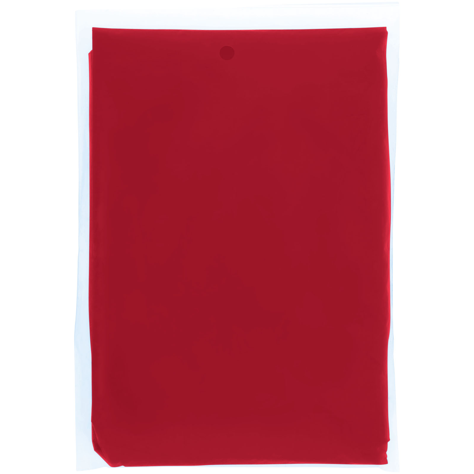 Mayan Regenponcho mit Aufbewahrungstasche aus recyceltem Kunststoff rot