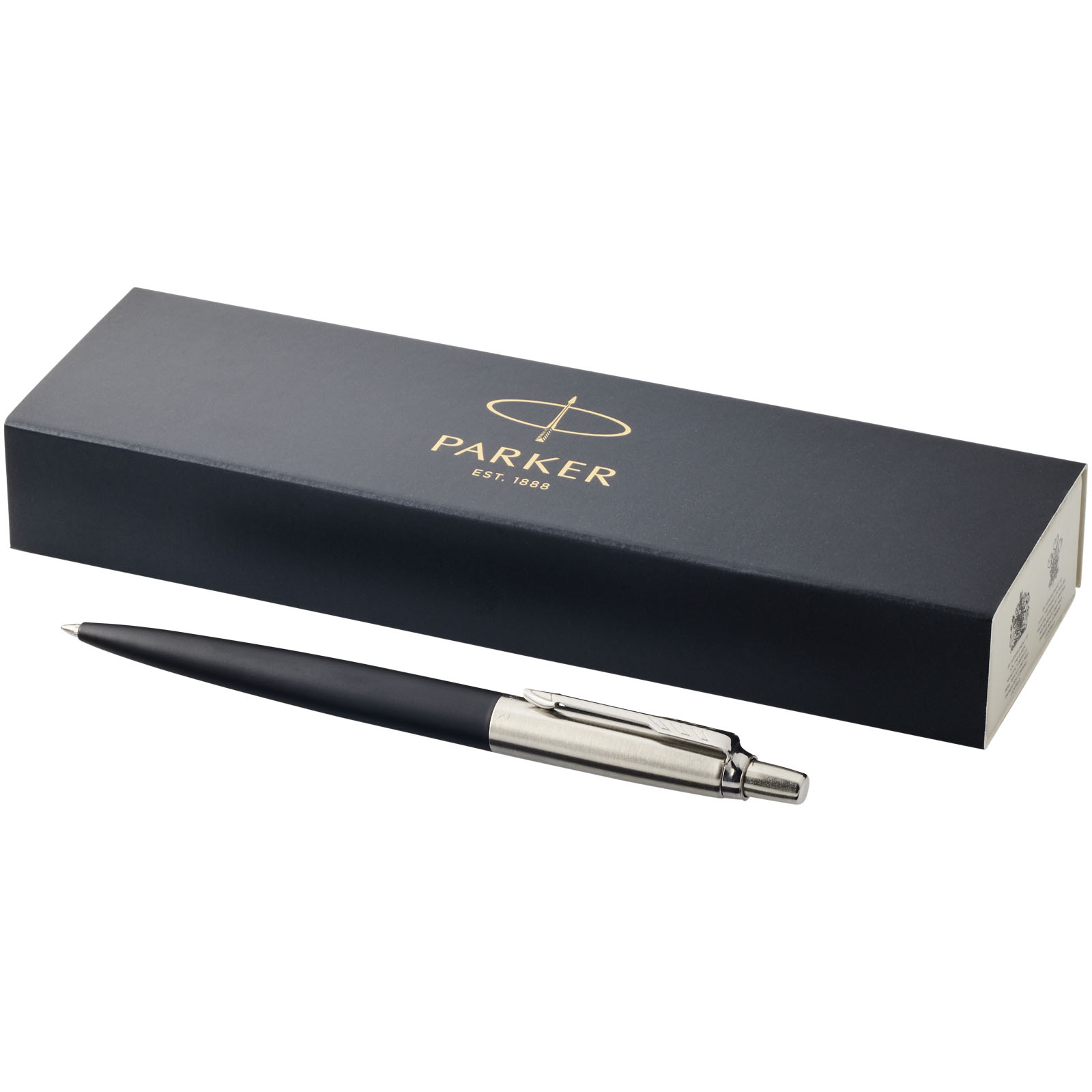 Parker Jotter Bond Street Kugelschreiber (blaue Mine) schwarz, silber