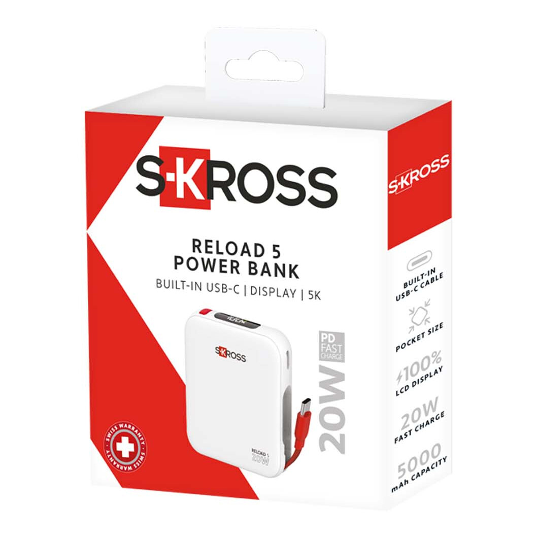 SKROSS® Reload 5000 mAh Powerbank weiss