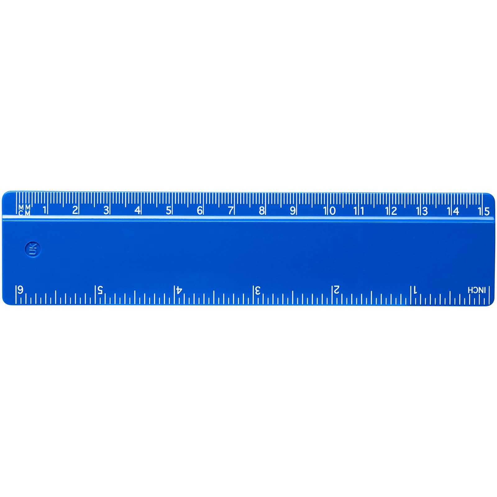 Renzo 15 cm Kunststofflineal blau