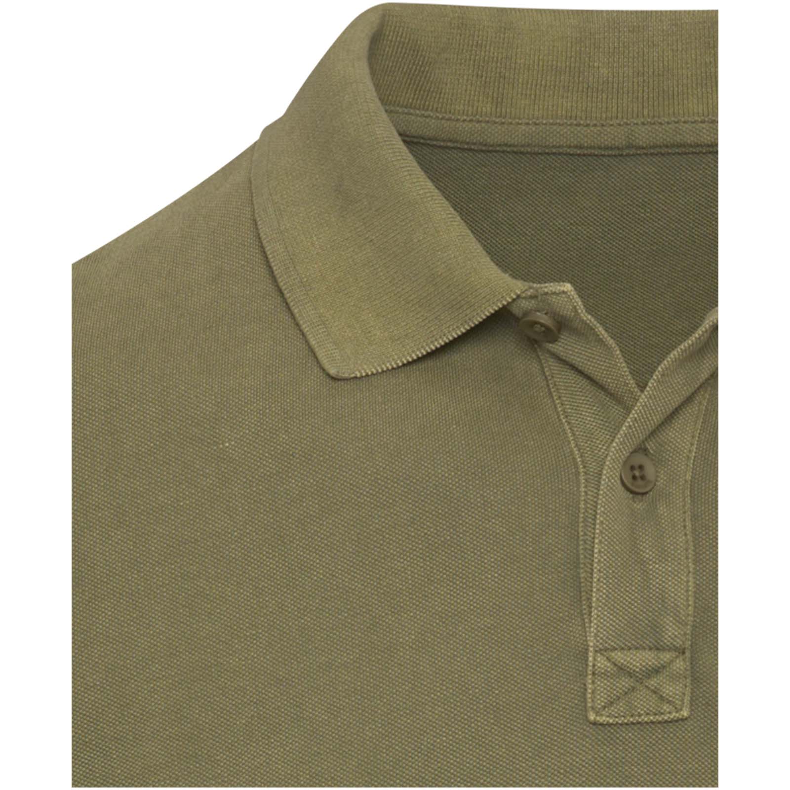 Calgary Poloshirt für Herren im Washed Look, 200 g/m2 waldgrün