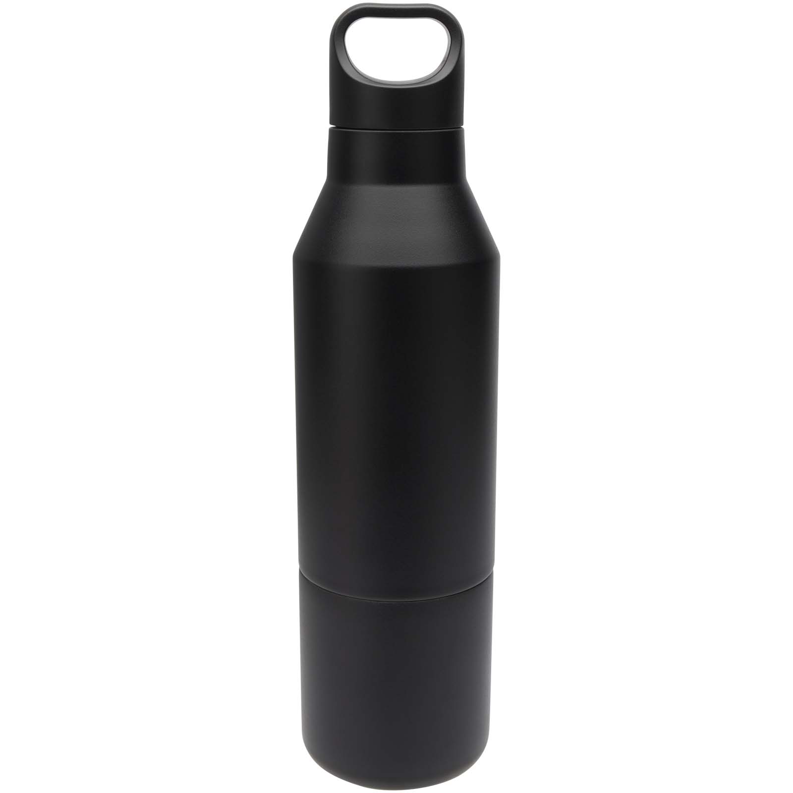 Odessy 600 ml Isolierflasche und 300 ml Becher aus RCS recyceltem Edelstahl schwarz