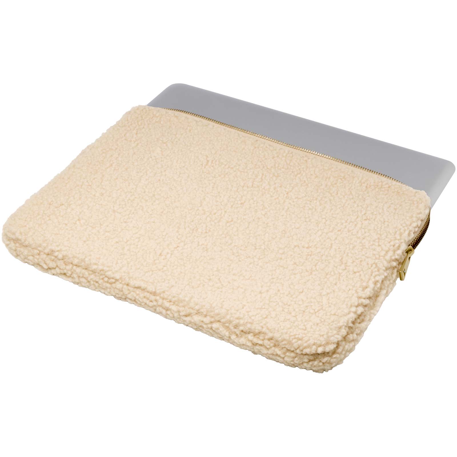 Bear 13" GRS-recycelte Sherpa Laptophülle 2 L natur